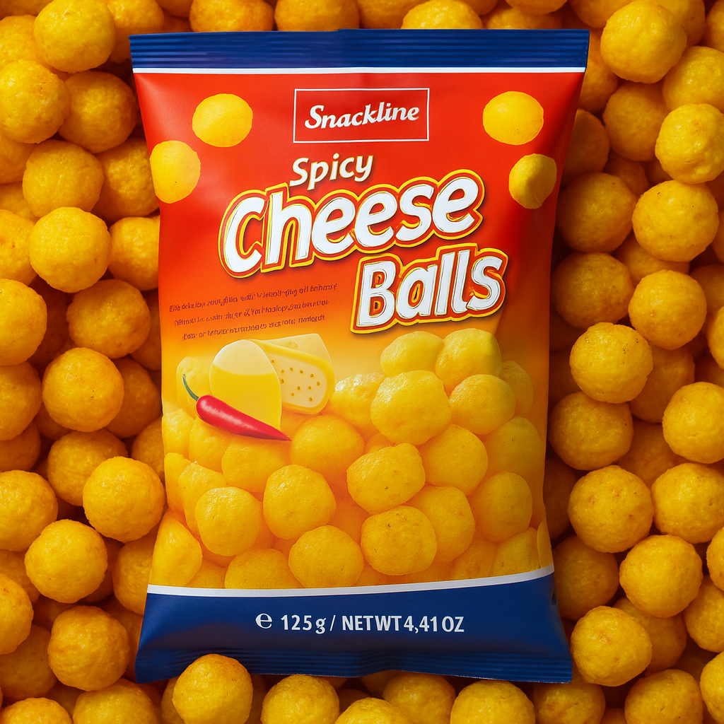 Snackline Spicy Cheese Balls 125g