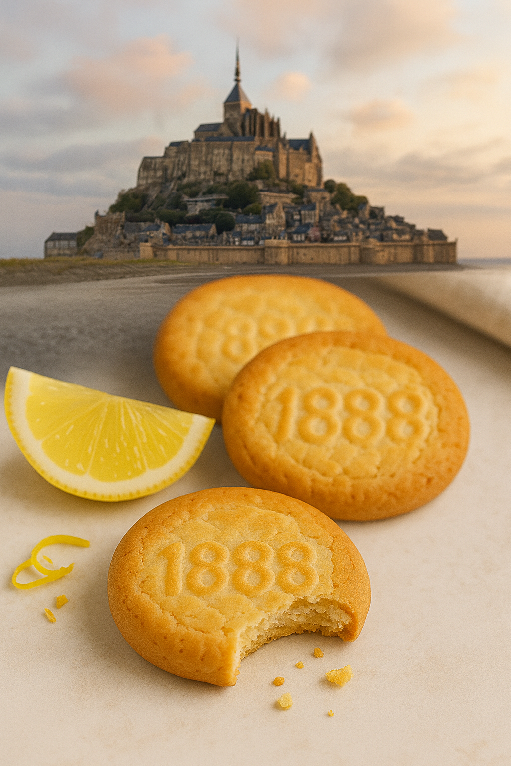 Les Palets De La Mère Poulard Citron Schmuckdose | 500g | 32 Stück | Feingebäck aus Frankreich