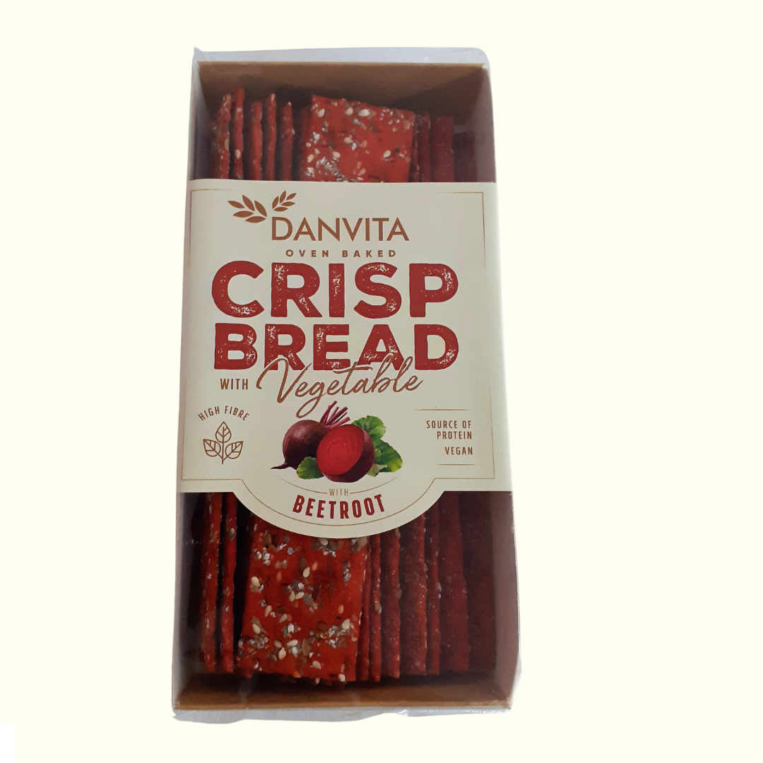 Danvita Crisp Bread Beetroot 130g Knusperbrotstangen mit Rote Beete