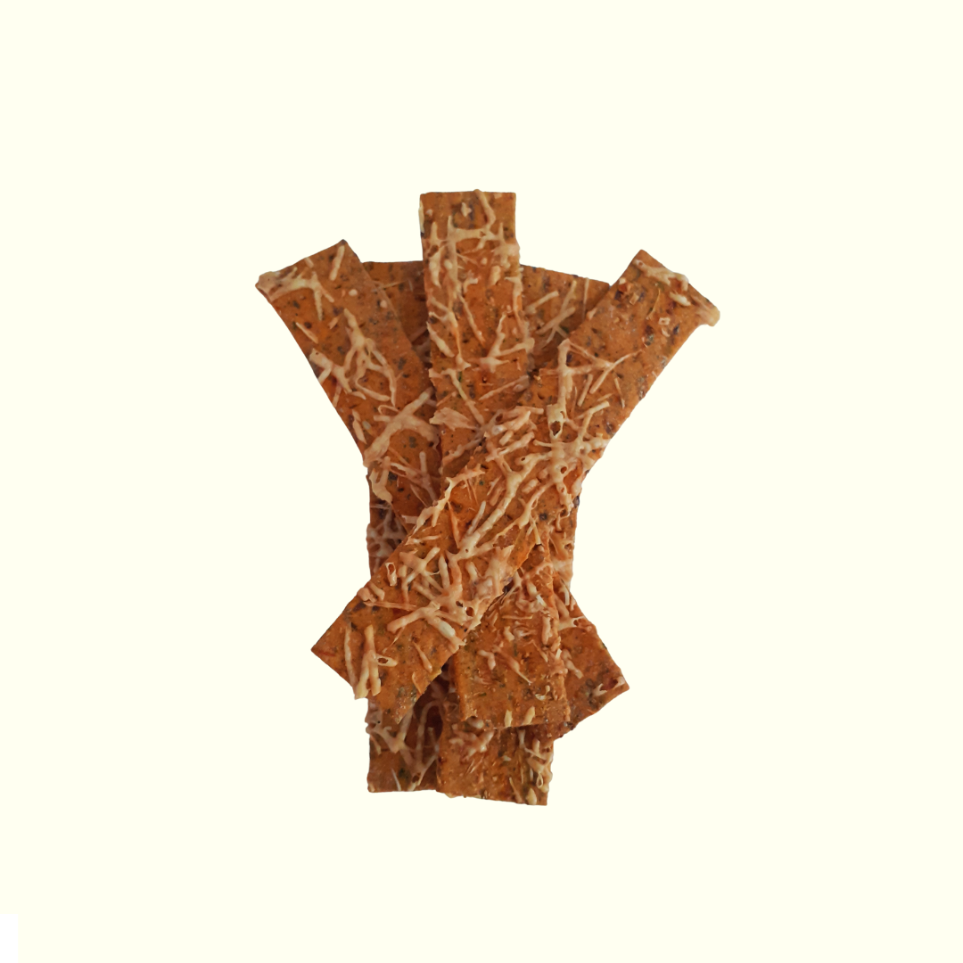 Danvita Crisp Bread Cheese, Tomato & Basil 130g Knusperbrotstangen mit Käse, Tomaten und Basilikum