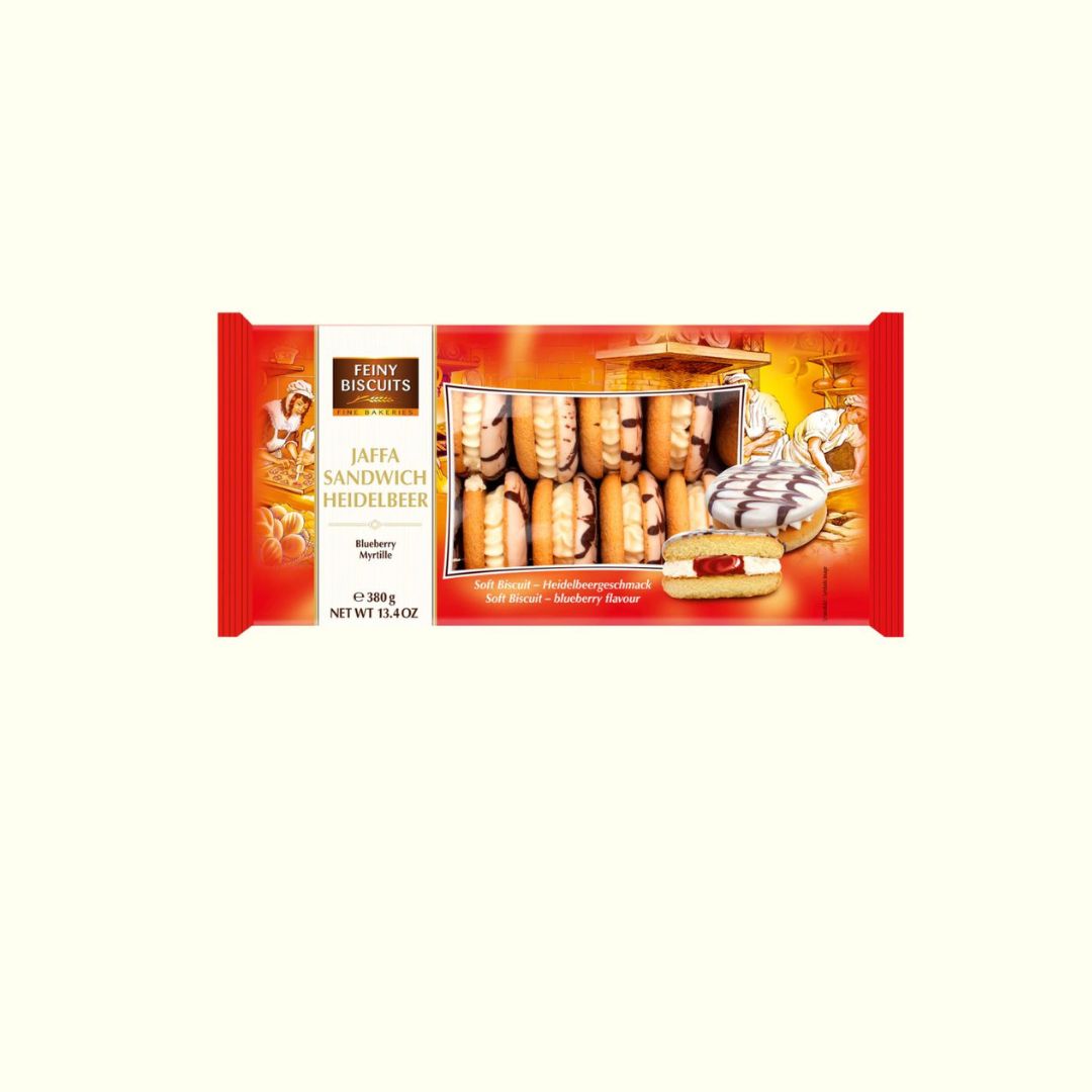 Feiny Bicuits Jaffa Sandwich Heidelbeer 380g - TopCandy