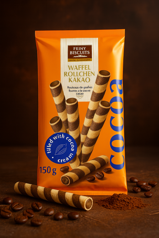 Feiny Biscuits Waffelröllchen Kakao 150g
