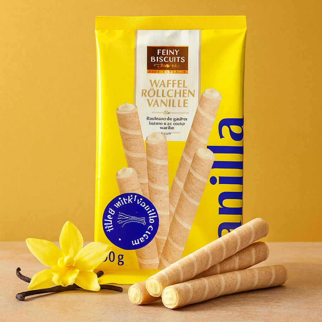 Feiny Biscuits Waffelröllchen Vanille 150g