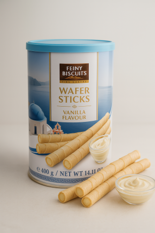 Feiny Biscuits Waffelröllchen mit Vanille 400g