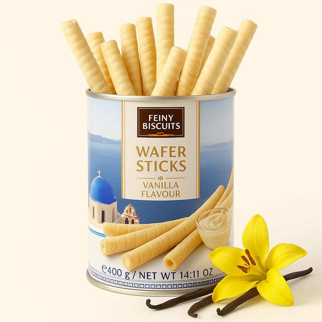 Feiny Biscuits Waffelröllchen mit Vanille 400g