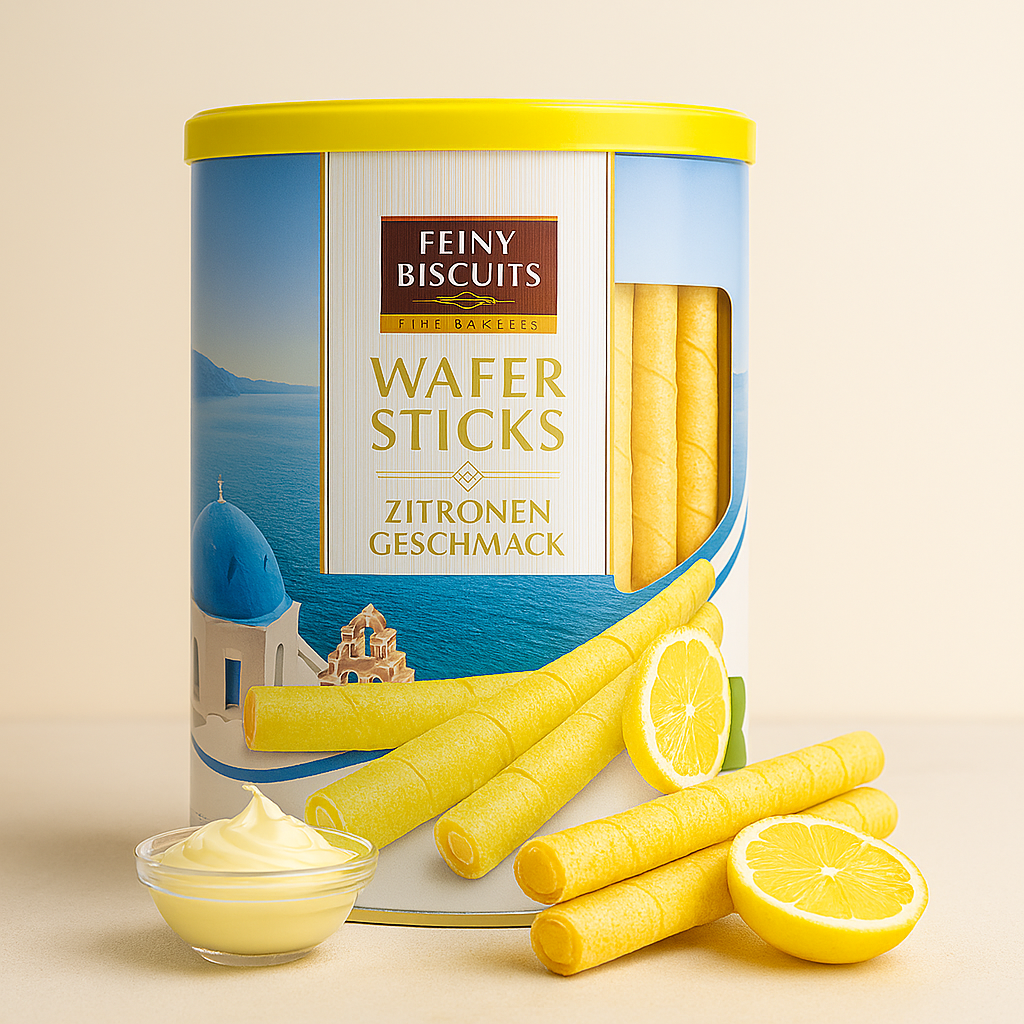 Feiny Biscuits Waffelröllchen Mit Zitronencremegeschmack 400g