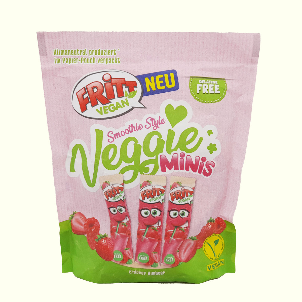 Fritt Vegan Kaubonbon Smoothie Style Minis Erdbeer Und Himbeer 135g