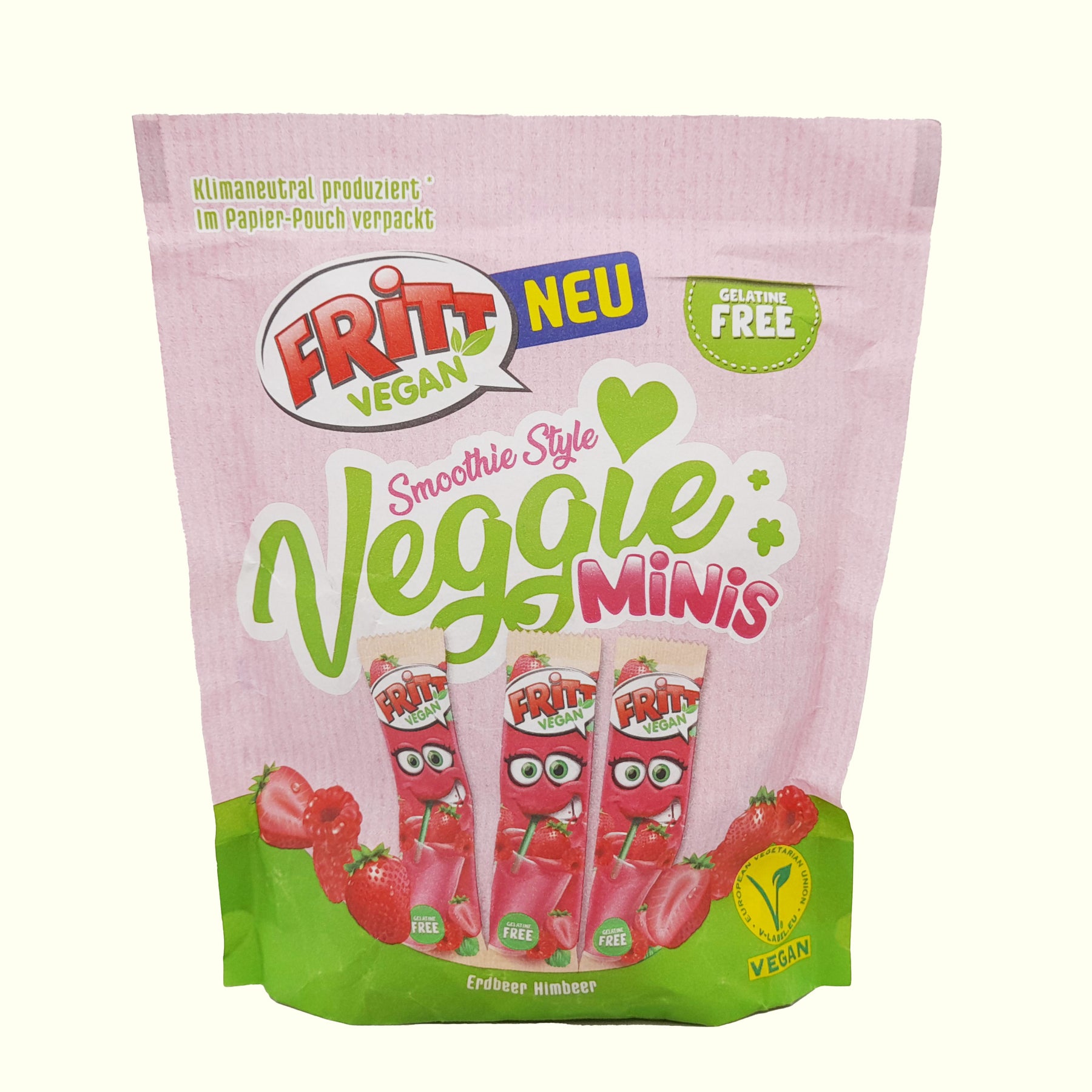 Fritt Vegan Kaubonbon Smoothie Style Minis Erdbeer Und Himbeer 135g