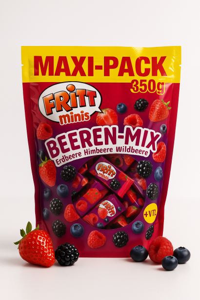 Fritt Maxi- Pack Kaubonbonmischung Beerenmix 350g