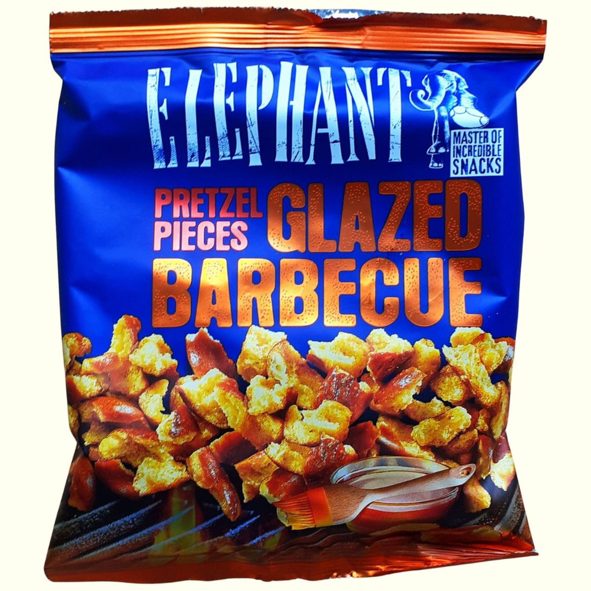 Elephant Pretzel Pieces Glazed Barbecue BBQ Bretzelstücke 125g - TopCandy