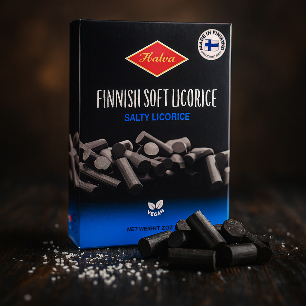 Halva Finnish Soft Licorice Salty 200g