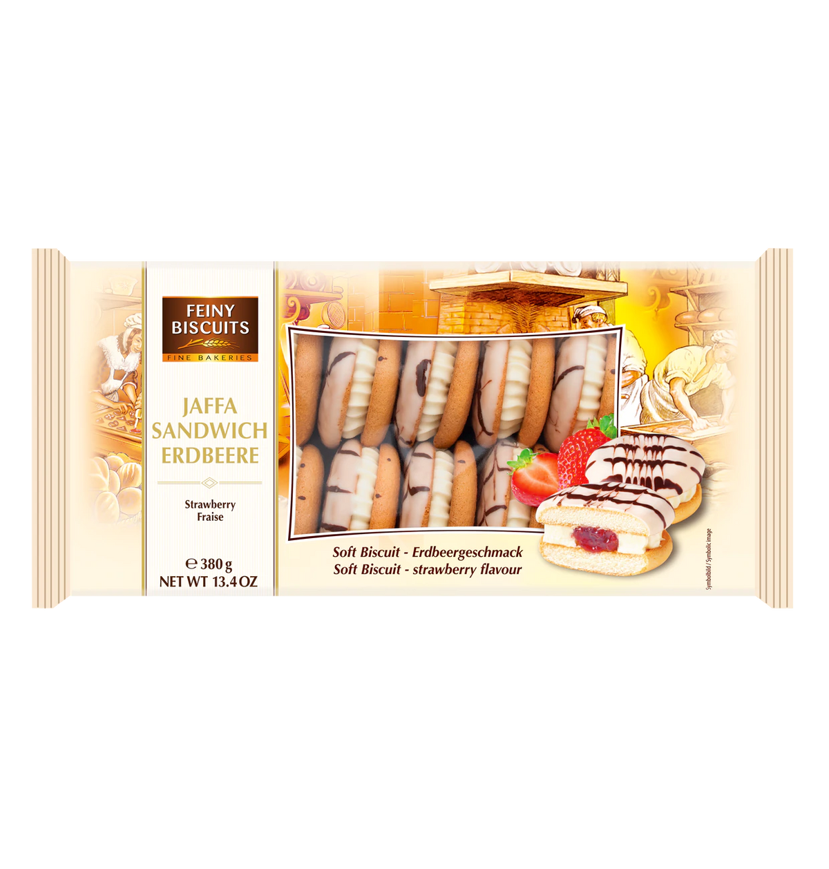 Feiny Biscuits Jaffa Sandwich Erdbeere 380g