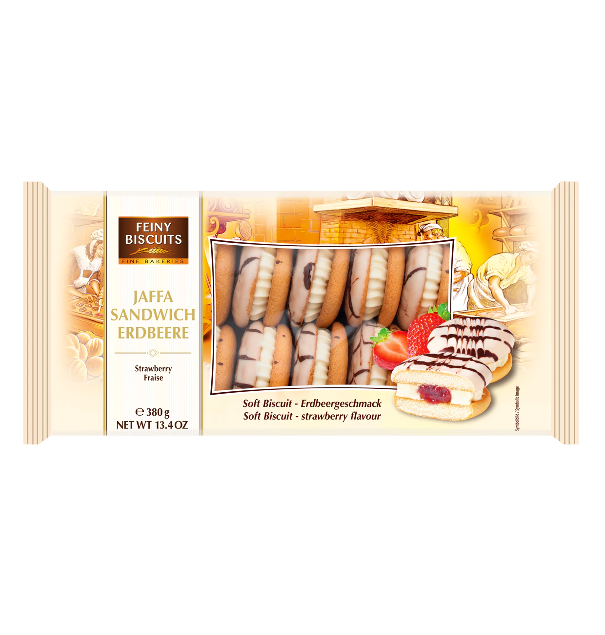 Feiny Biscuits Jaffa Sandwich Erdbeere 380g