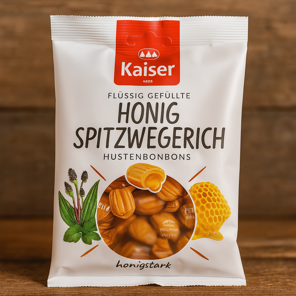 Kaiser Gefüllte Honig Spitzwegerich Hustenbonbons - 90g