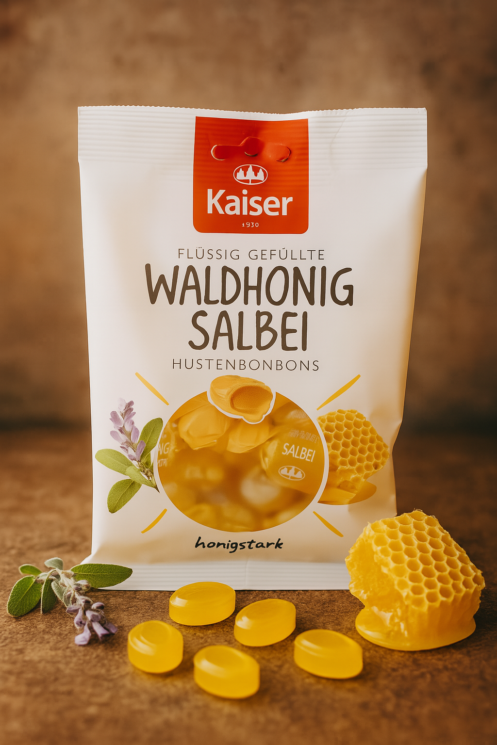 Kaiser Flüssig Gefüllte Waldhonig Salbei Hustenbonbons - 90g