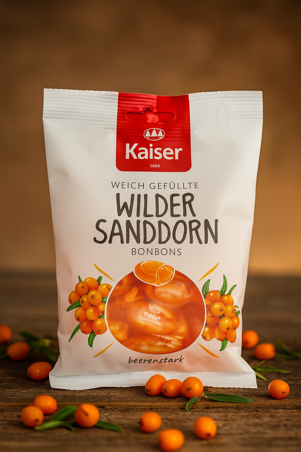 Kaiser Weich Gefüllte Wilder Sanddorn Bonbons - 90g
