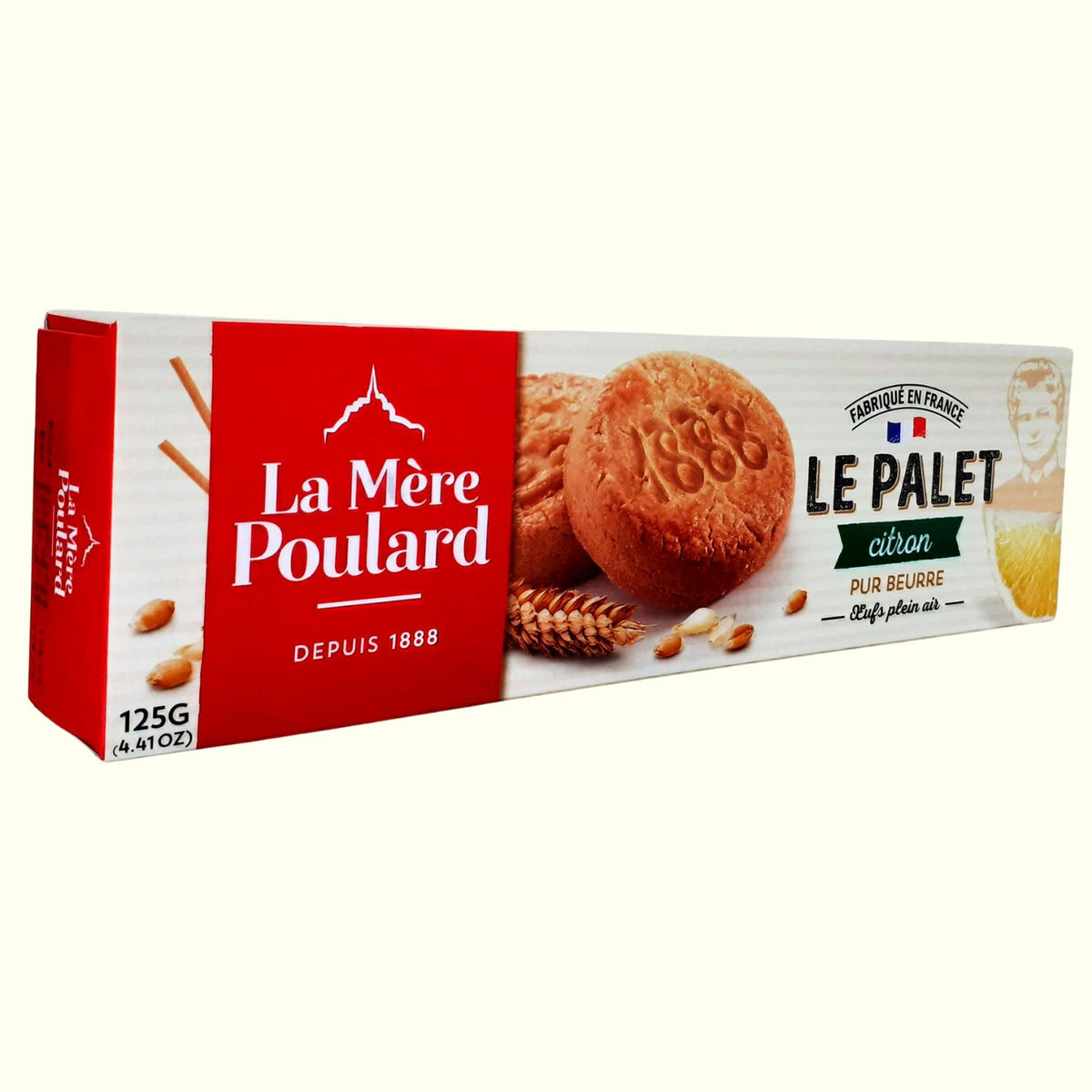 La Mère Poulard Le Palet Citron Pur Beurre Zitronengebäck 125g - TopCandy