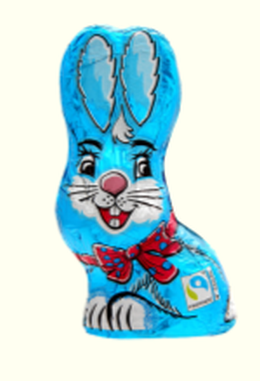 Milchschokolade Sitzhase Blau 60g