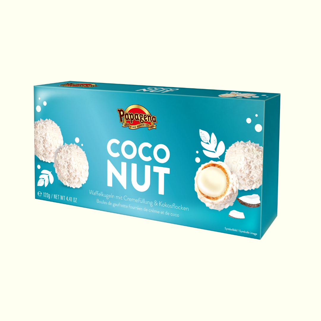 Papagena Coconut 120g Gefüllte Waffelkugekn