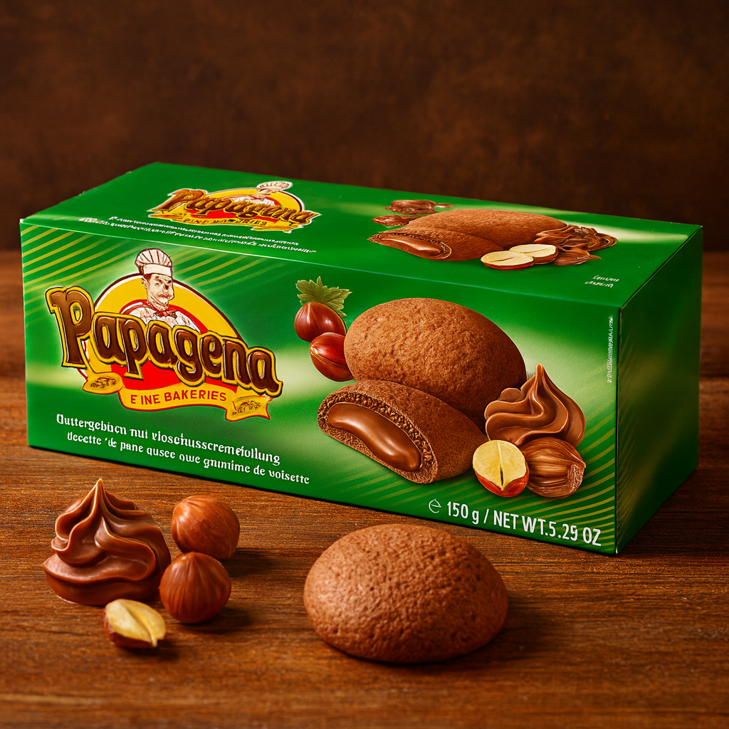 Papagena Biscuits Mit Haselnusscremefüllung 150g