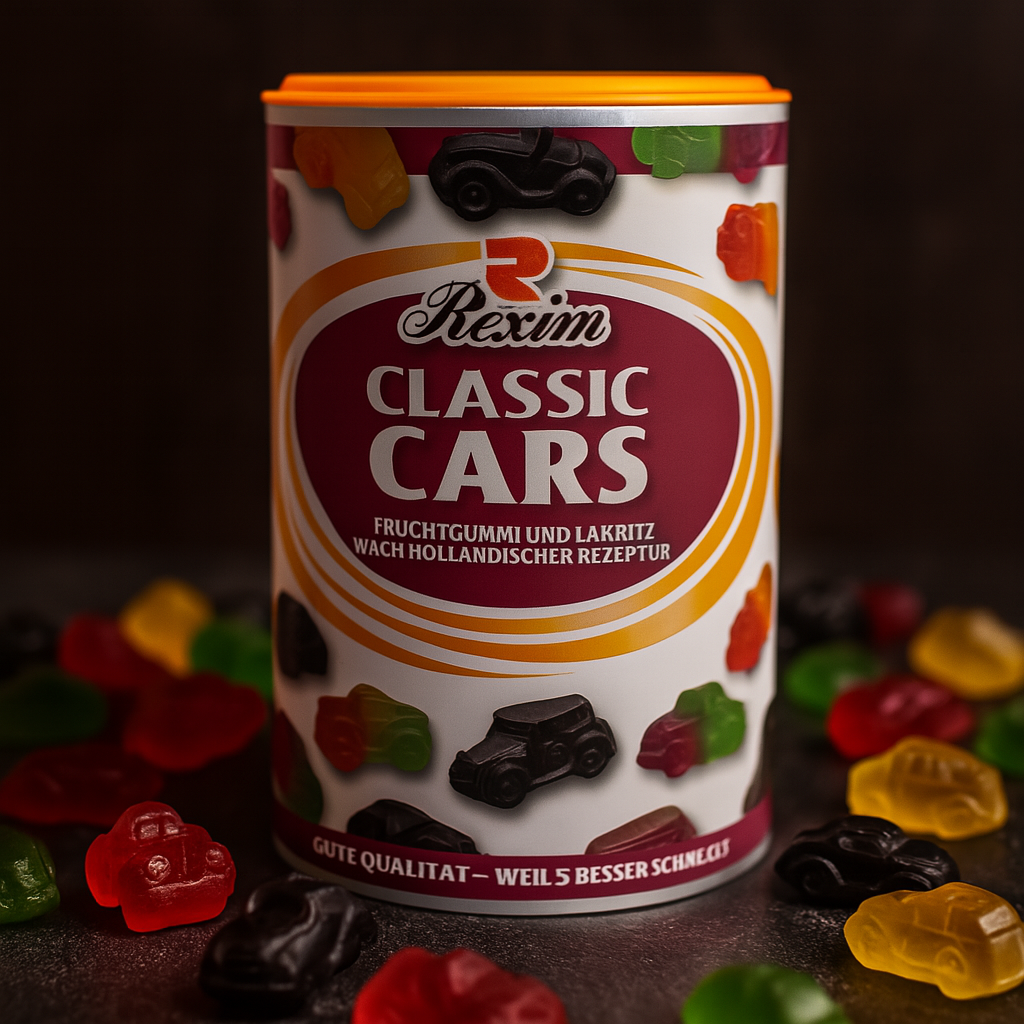 Rexim Classic Cars 250g Fruchtgummi und Lakritz