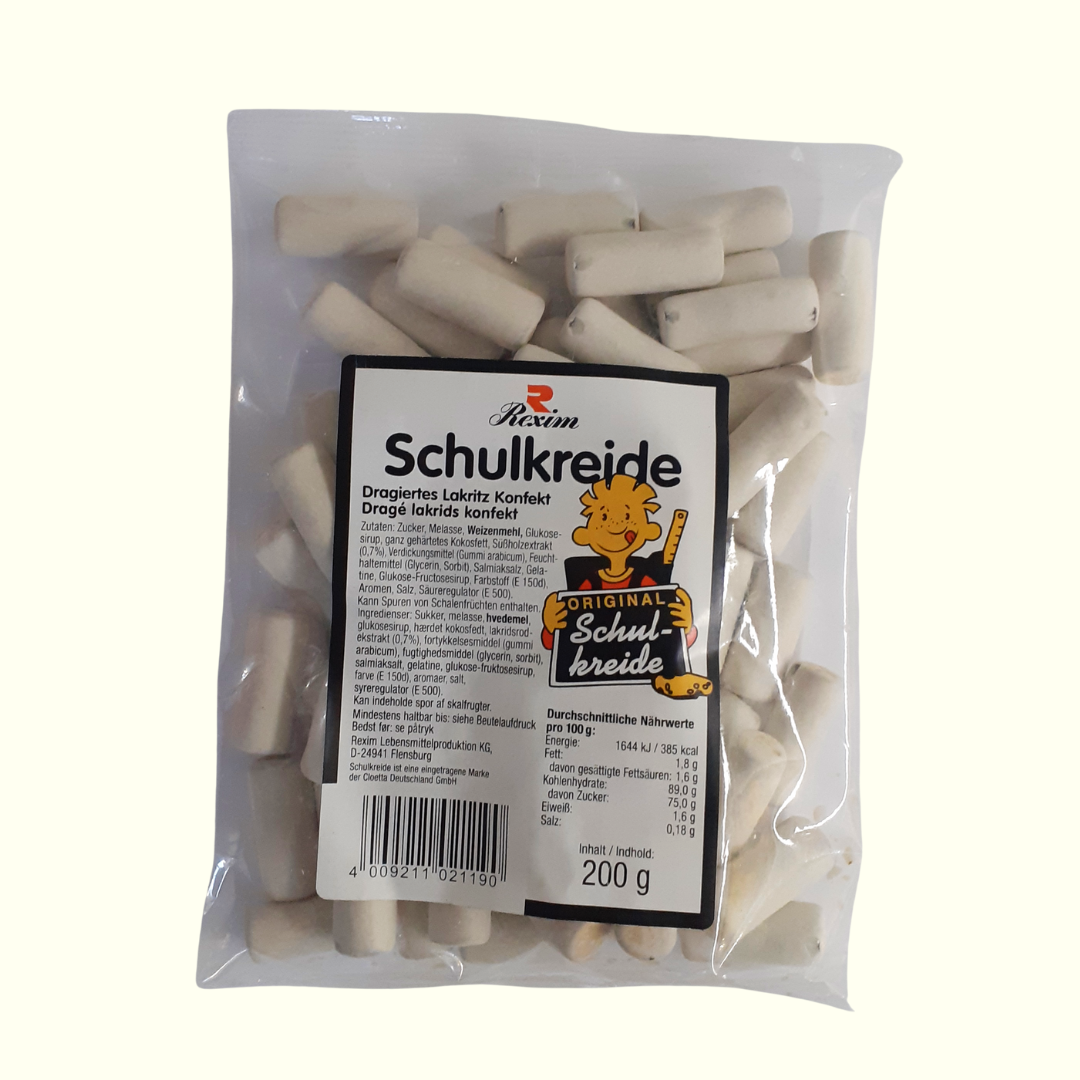Rexim Schulkreide 200g Dragiertes Lakritz Konfekt