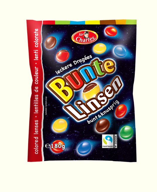 Sir Charles Schokoladelinsen Mit Milchschokolade 180g