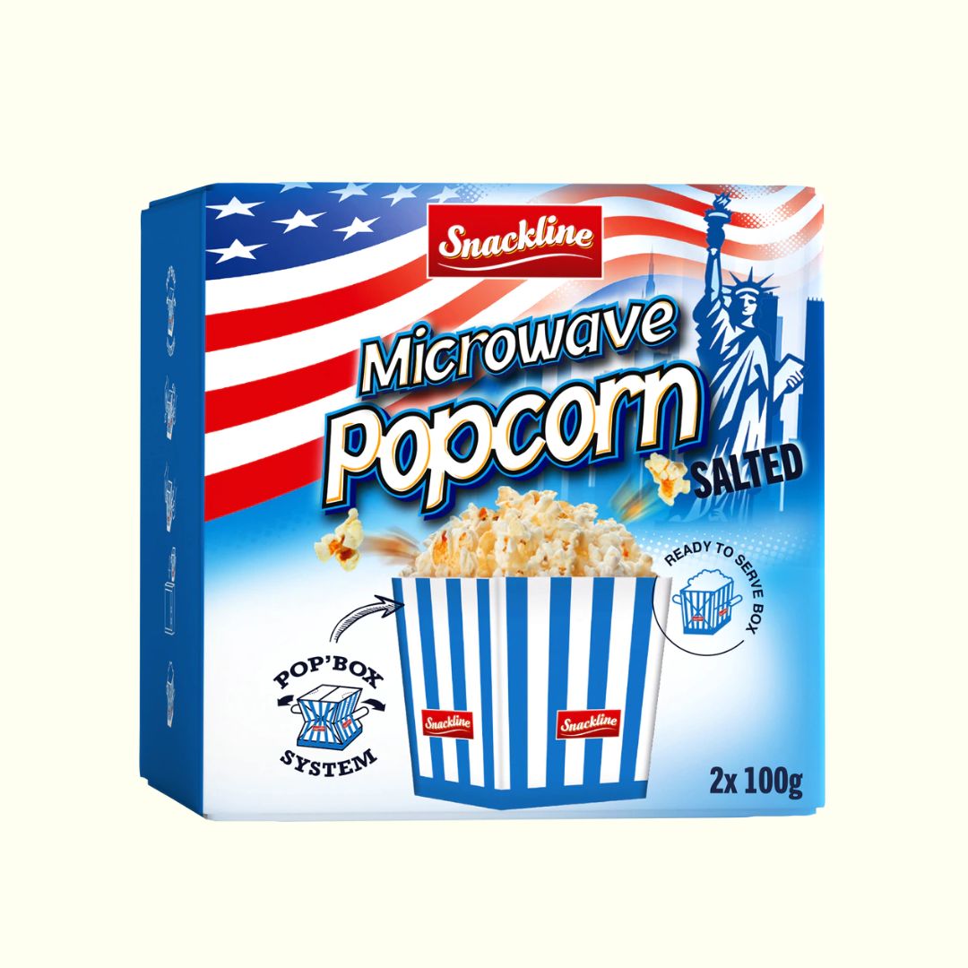 Snackline Mikrowellen Popcorn 2 x 100g Salzig - TopCandy