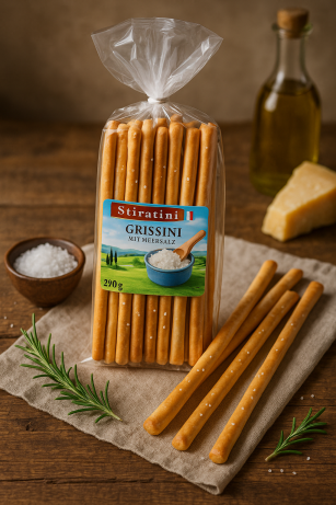 Stiratini Grissini Brotgebäckstange mit Meersalz  250g