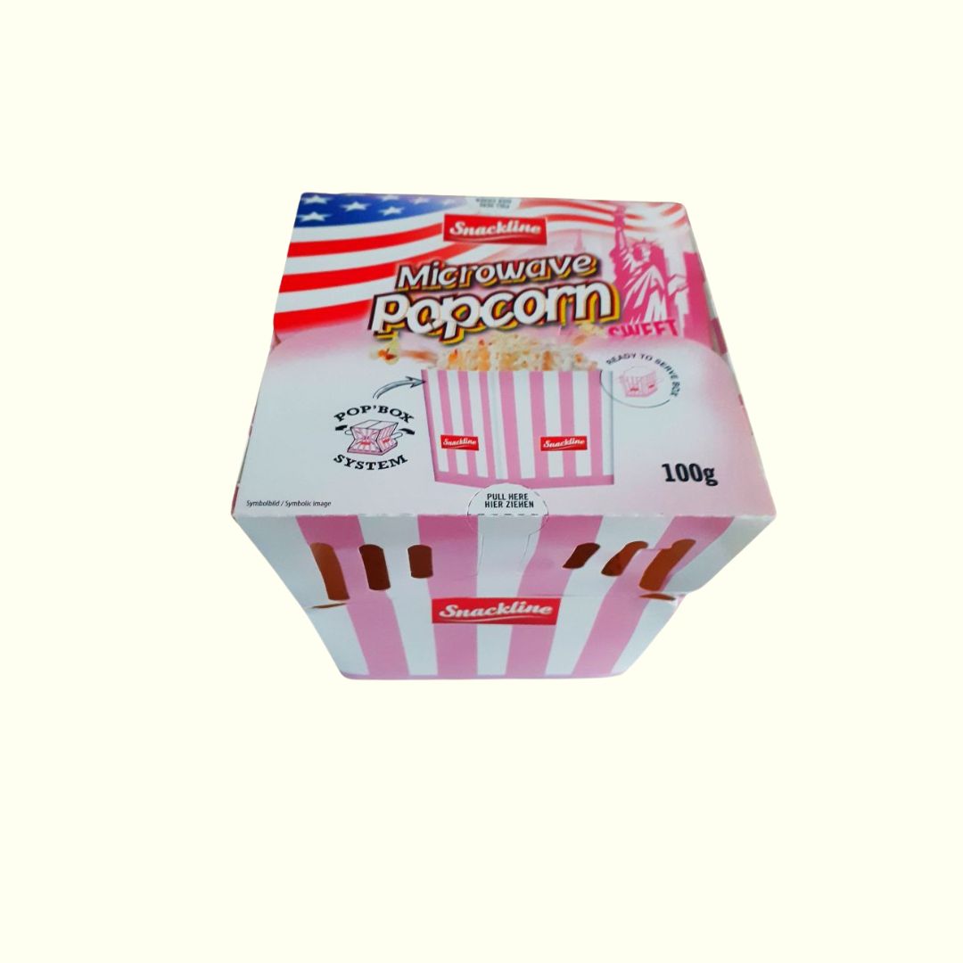 Snackline Mikrowellen Popcorn 2 x 100g Süß