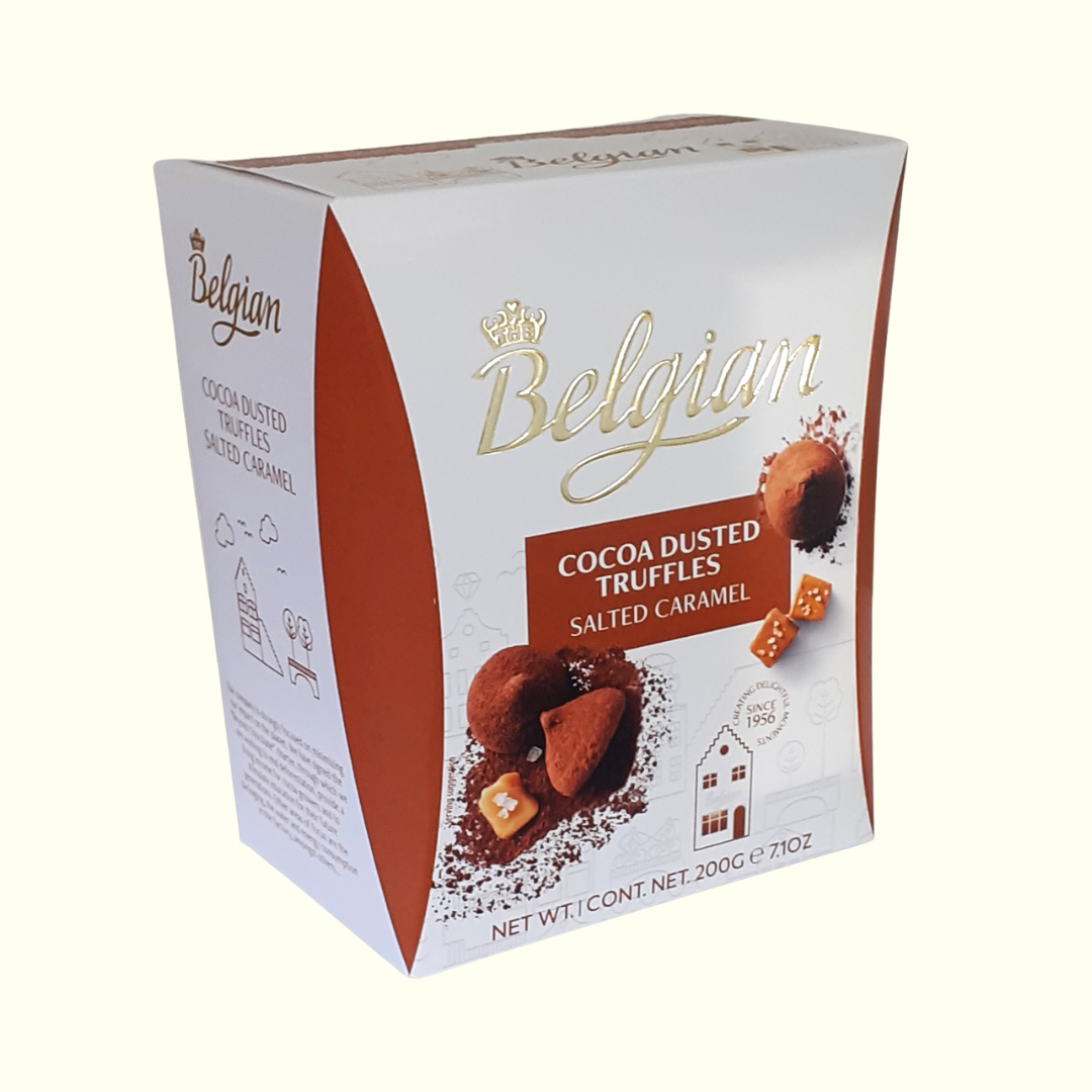The Belgian Cocoa Dusted Truffles Salted Caramel 200g