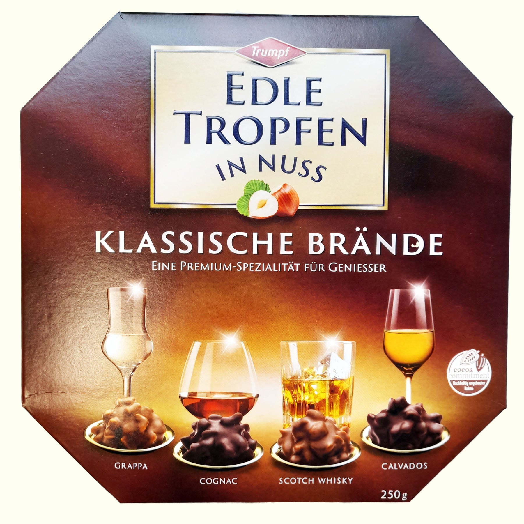 Trumpf Edle Tropfen in Nuss Klassische Brände 250g