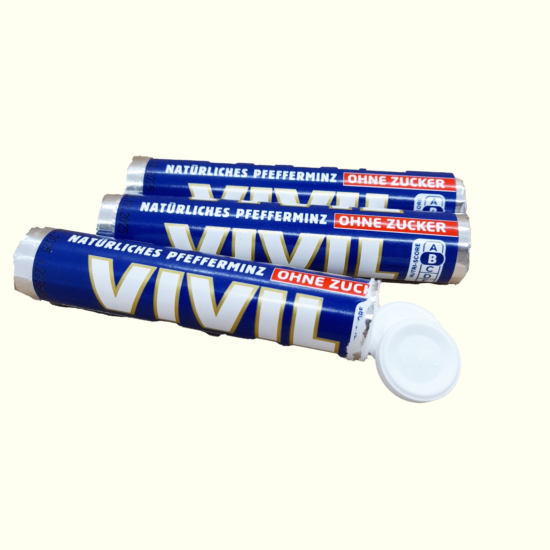 Vivil Natürliches Pfefferminz zuckerfrei - 3 x 28g