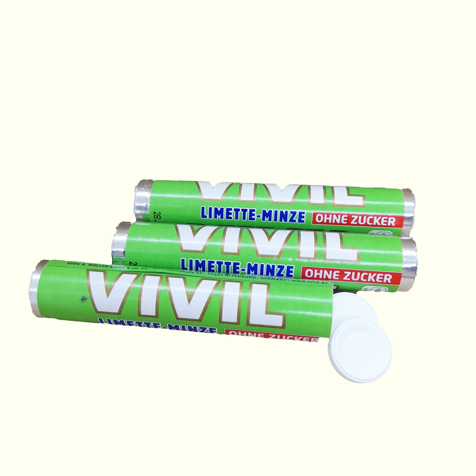 Vivil Limette-Minze ohne Zucker - 3 x 28g