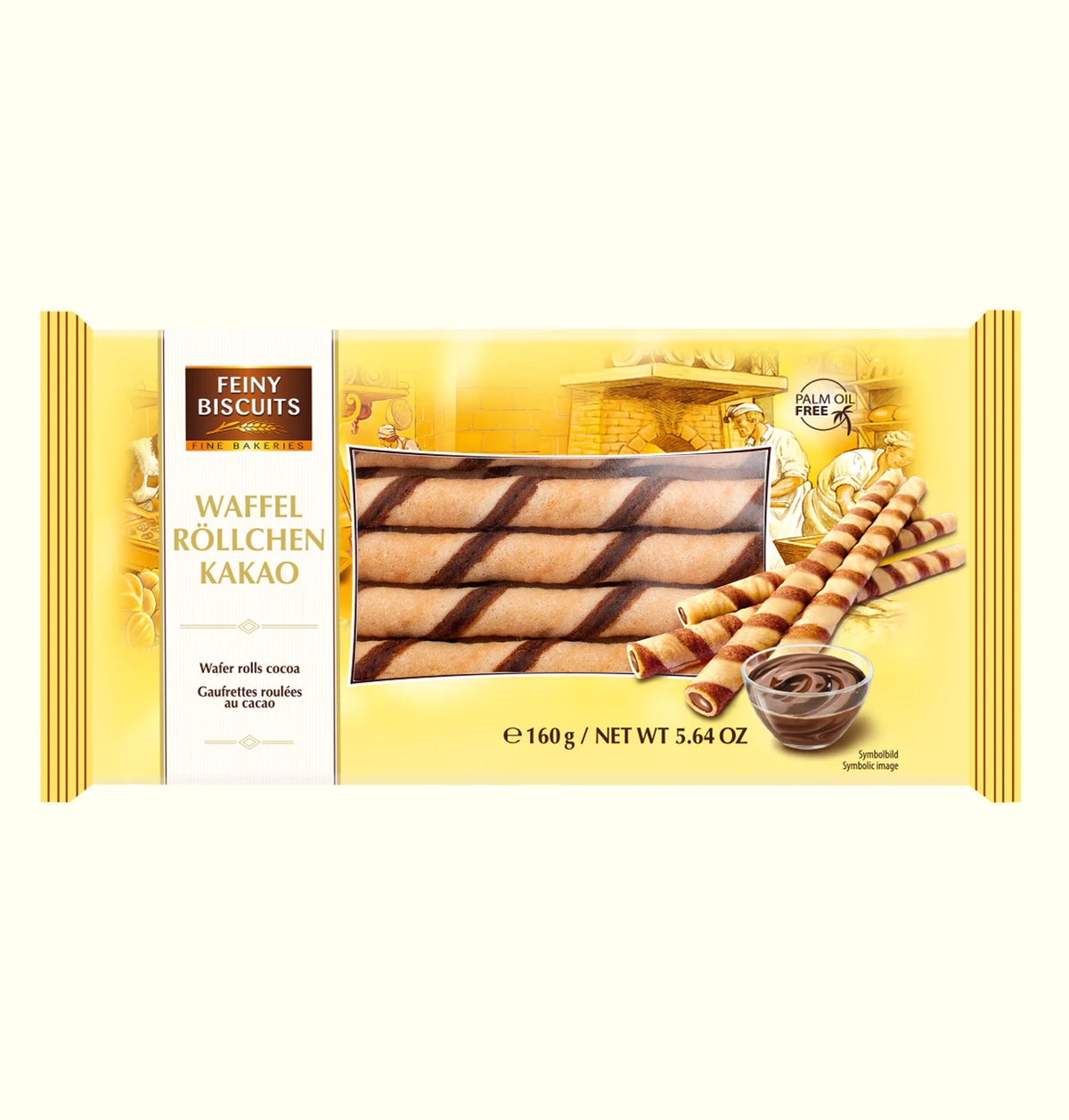 Feiny Biscuits Waffelröllchen mit Kakao 160g