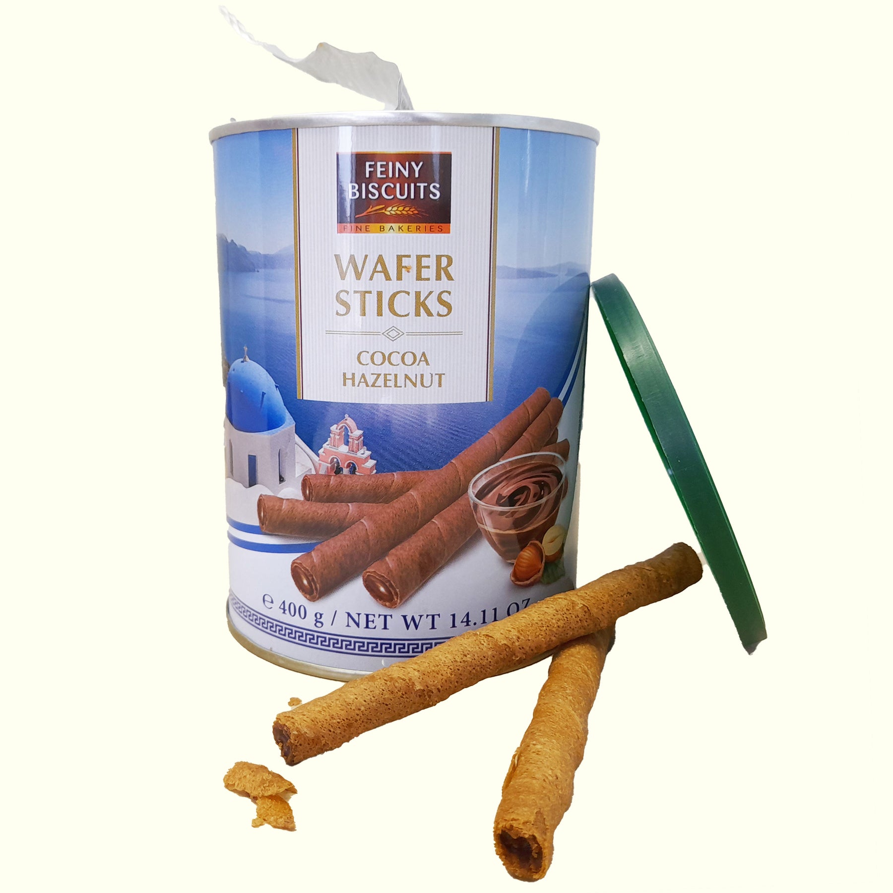 Feiny Biscuits Waffelröllchen mit Kakao- Haselnusscreme 400g