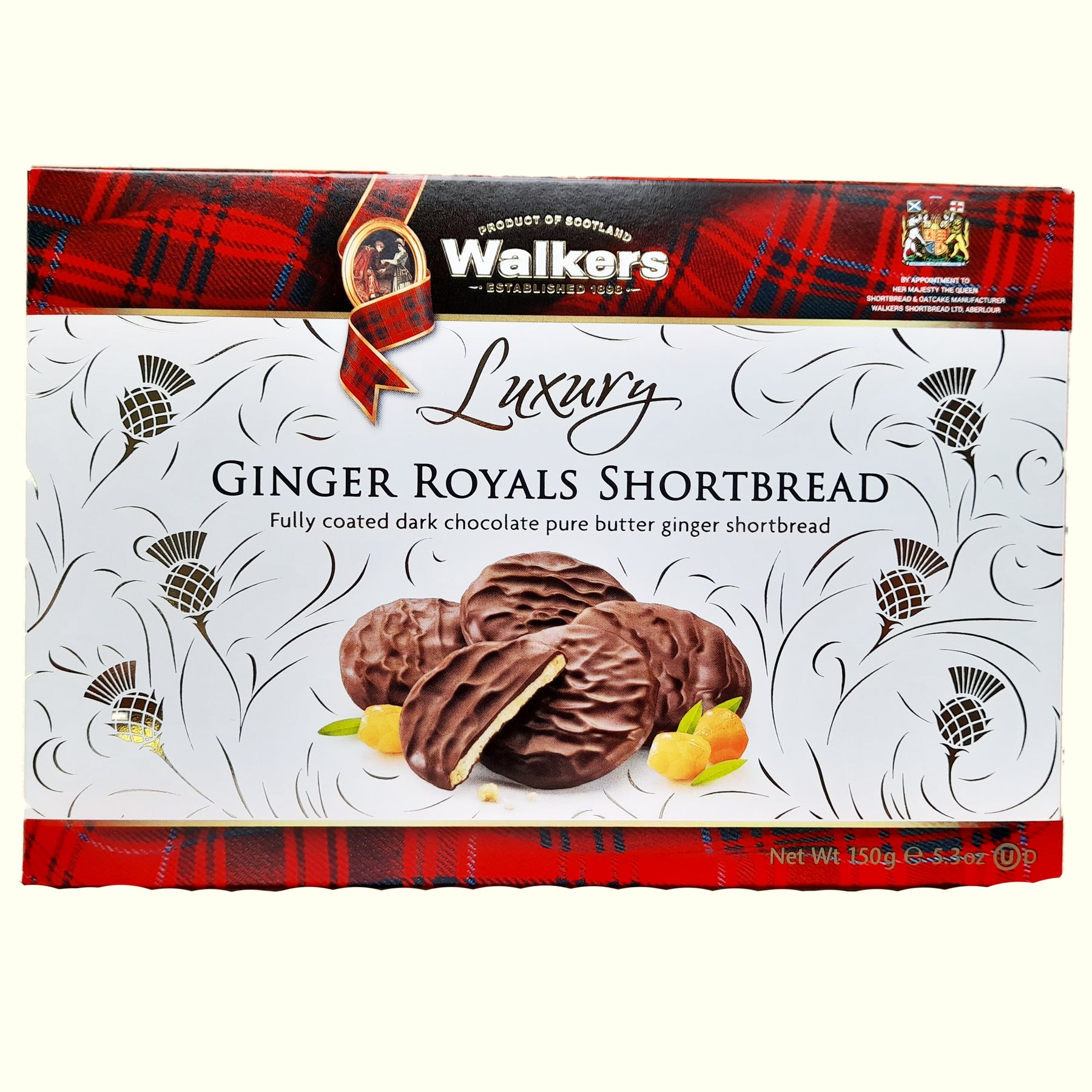 Walkers Ginger Royals Shortbread 150g