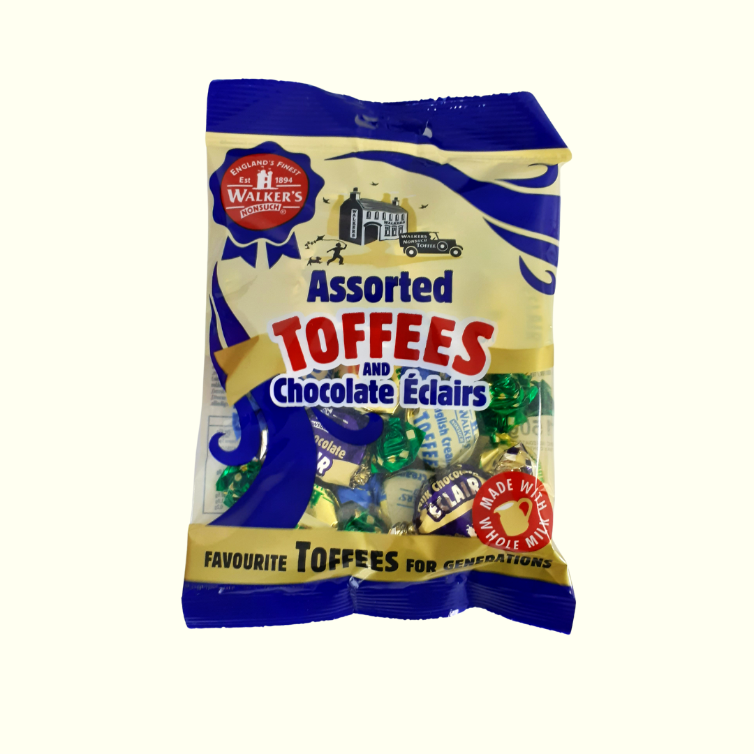 Walkers Nonsuch Assorted Toffees & Chocolate Eclairs 150g
