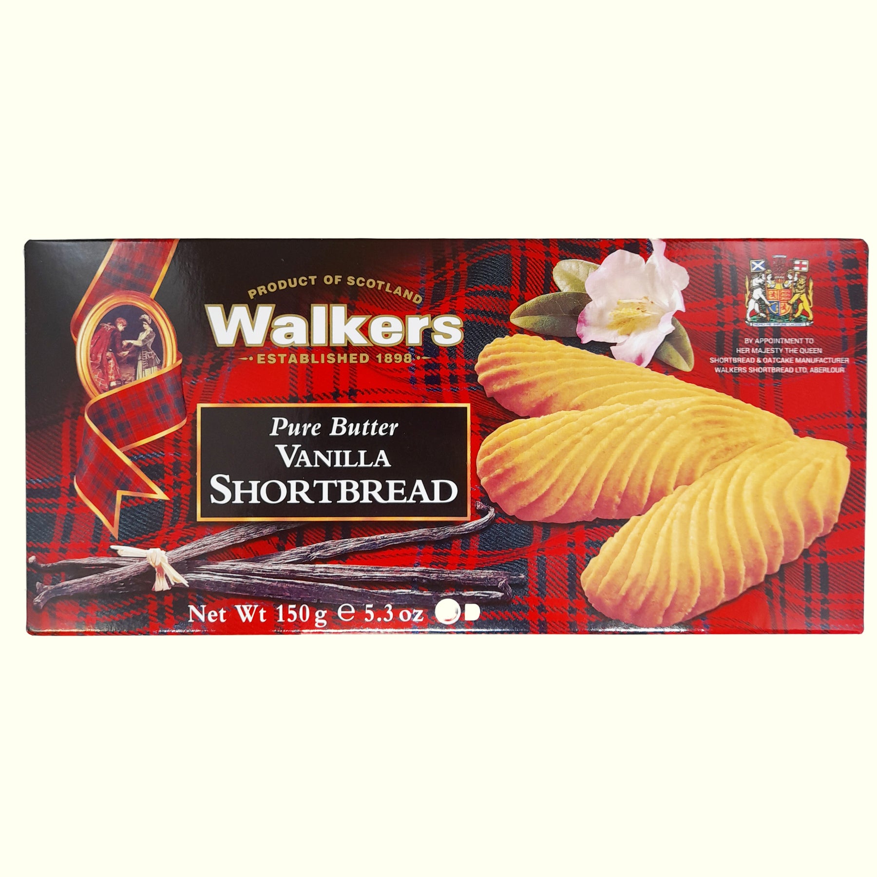 Walkers Pure Butter Vanilla Shortbread 150g