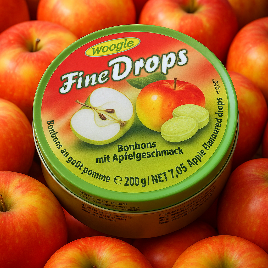 Woogie Fine Drops Bonbons mit Apfelgeschmack 200g