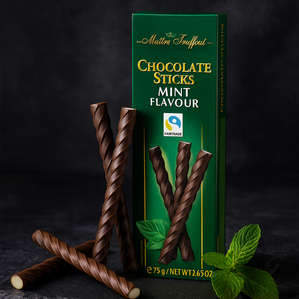 Zartbitterschokoladesticks Minze 75g