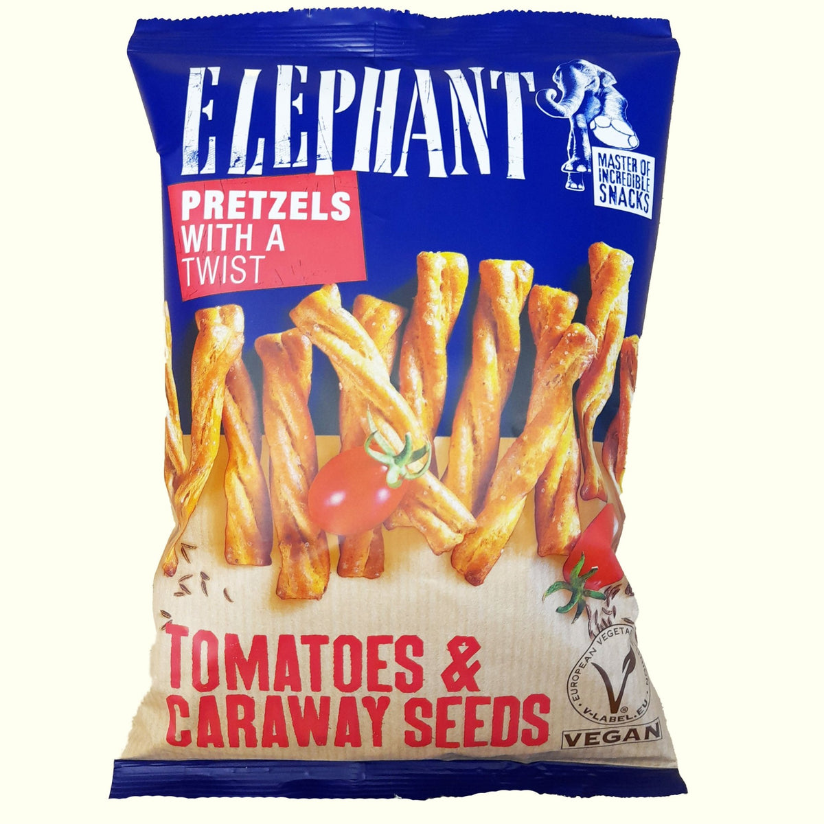 Elephant Twisted Pretzels Tomatoes & Caraway 160g - TopCandy