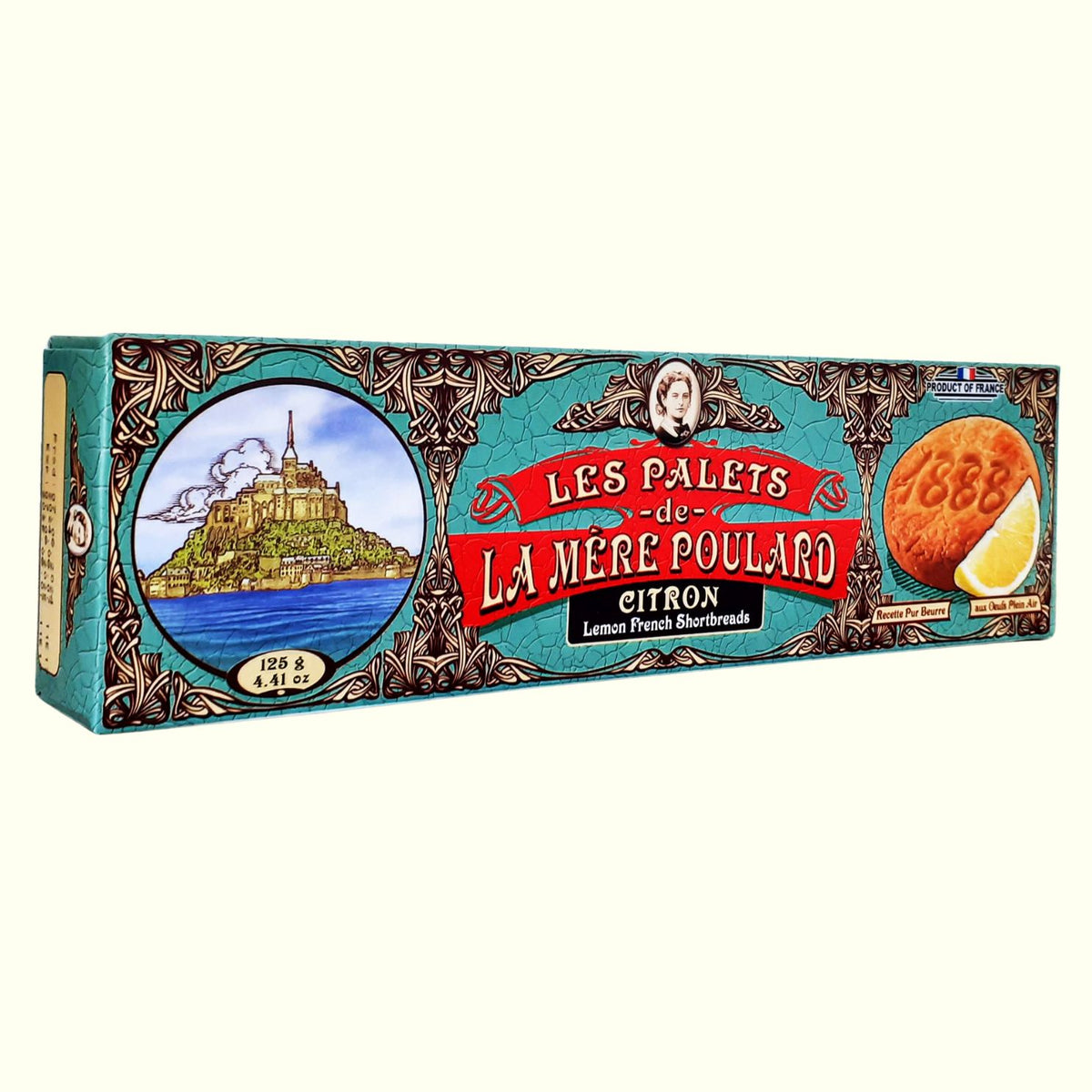 Les Sablés De La Mère Poulard Citron French Shortbreads 125g - TopCandy