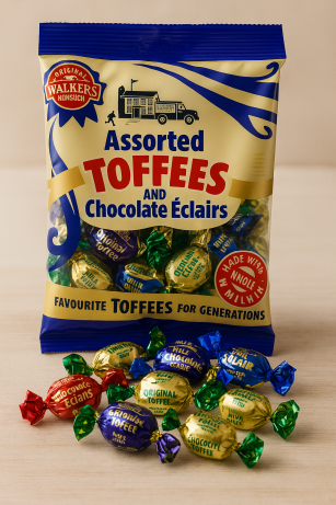 Walkers Nonsuch Assorted Toffees & Chocolate Eclairs 150g
