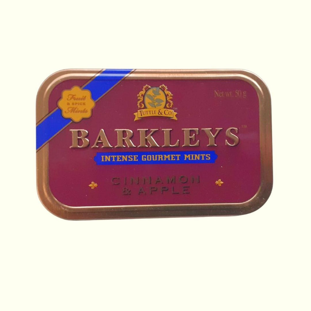 BARKLEYS Süßigkeit, Barkleys Pastillen Tin Cinnamon und Apfel in einer Metalldose 50g