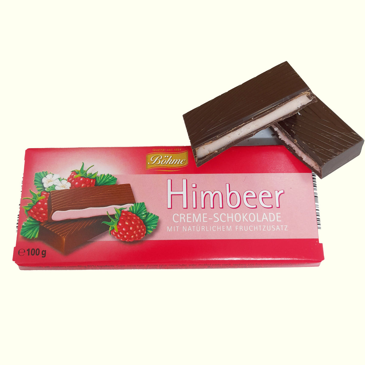 Böhme Himbeer Creme- Schokolade 100g