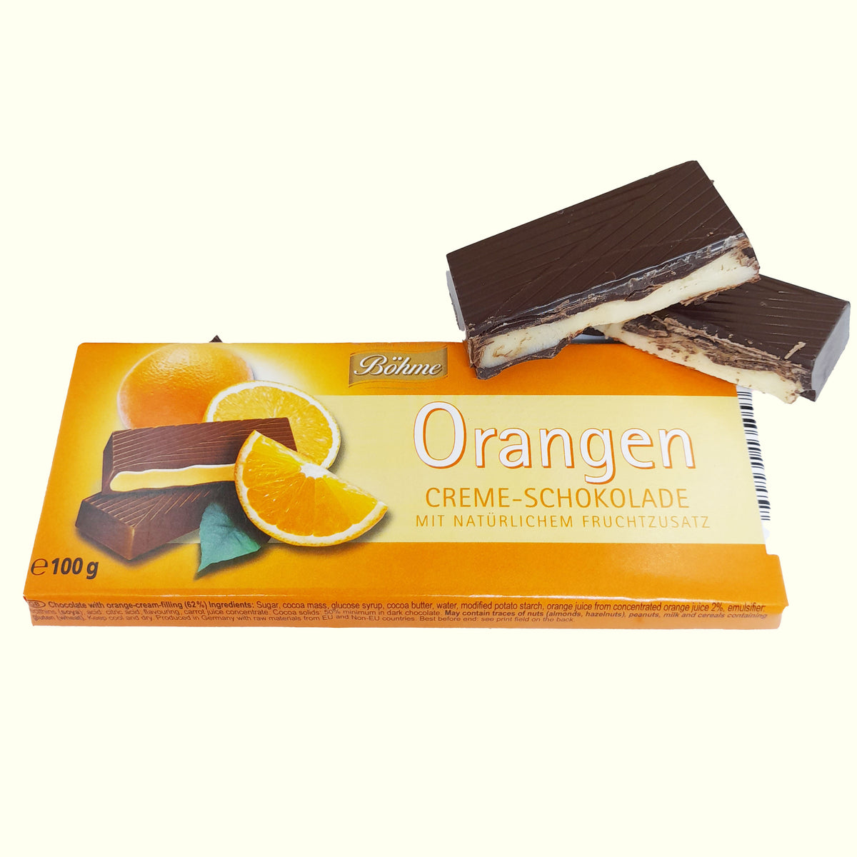 Böhme Orangen Creme- Schokolade 100g