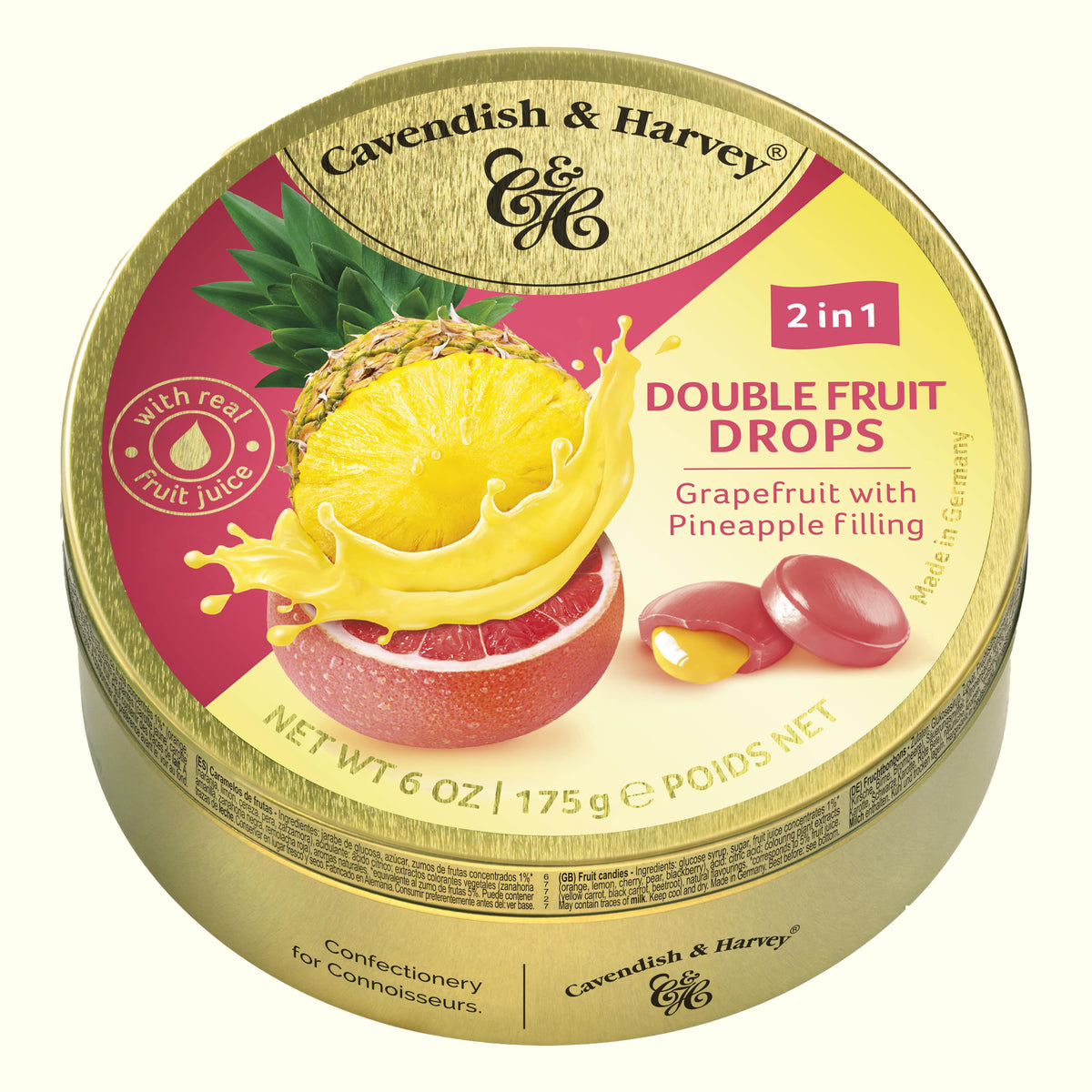 Cavendish & Harvey Grapefruit with Pineapple Gefüllte Drops 175g