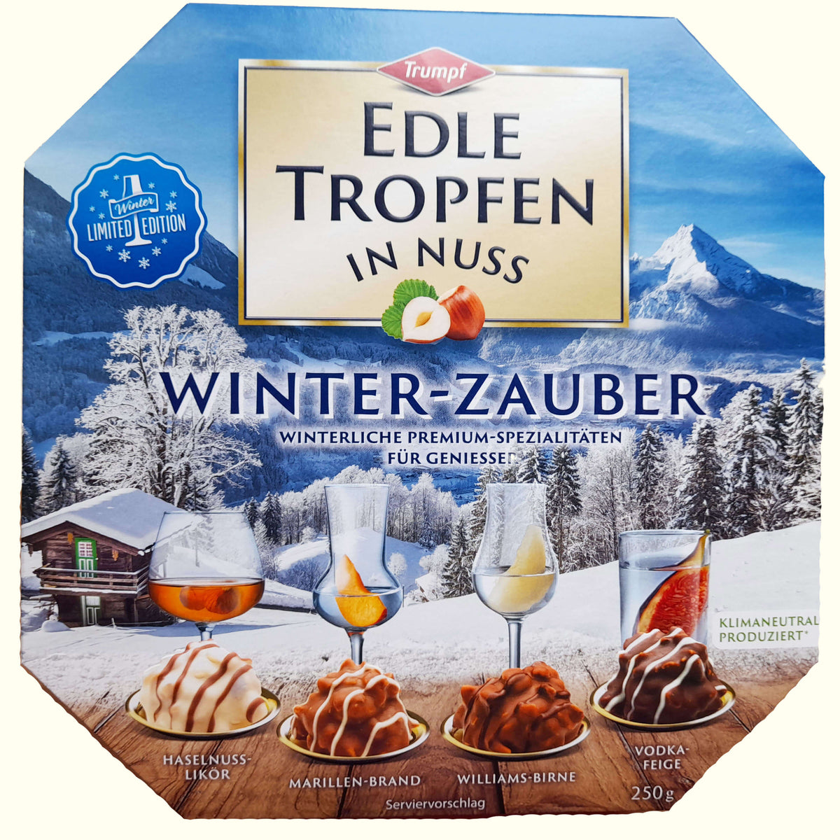 Trumpf Edle Tropfen in Nuss Winter- Zauber Limited Edition 250g