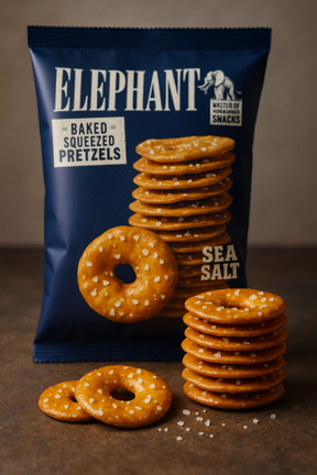 Elephant Baked Squeezed Pretzels Sea Salt mit Meersalz 80g